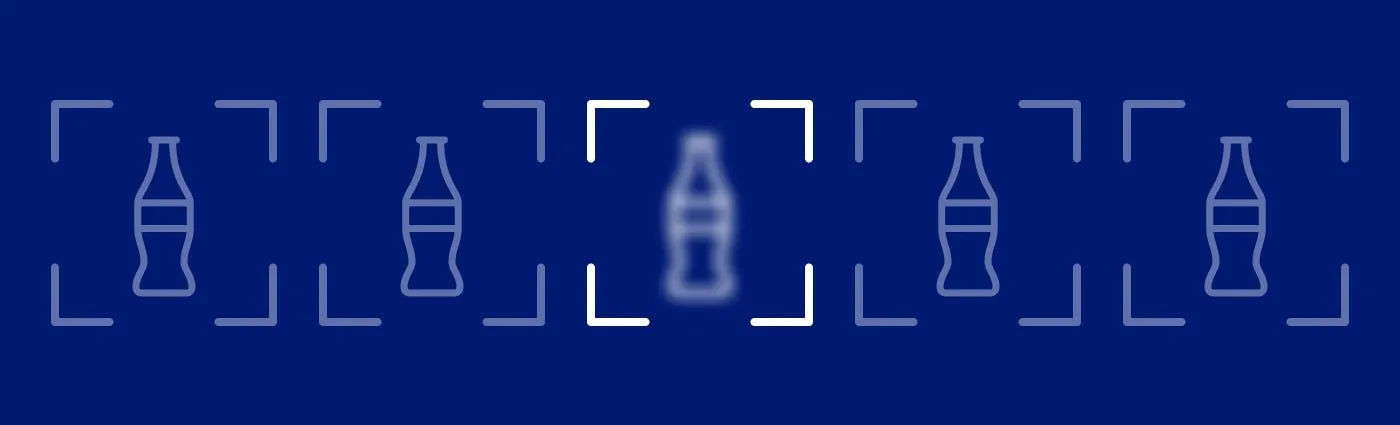 Blurred bottle highlighted for object detection